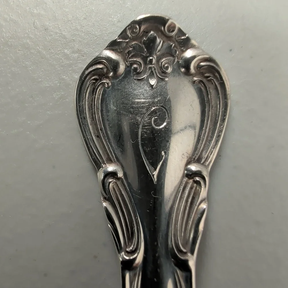 Gorham Chantilly Sterling Silver Teaspoons Set of 12 Monogram Pat. Mark 97